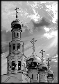 Храм в лучах - картинки для гравировки